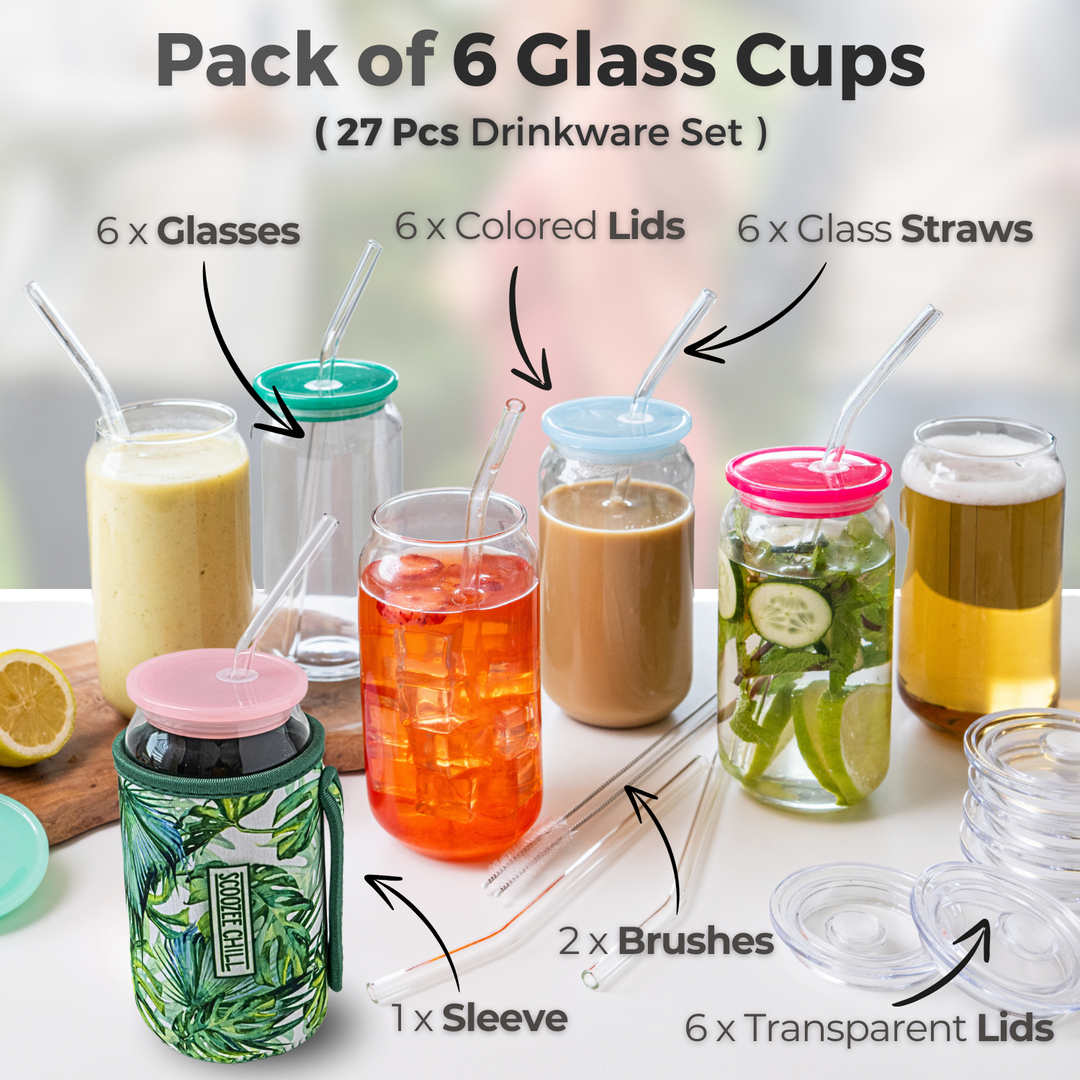 glass tumblers with lids